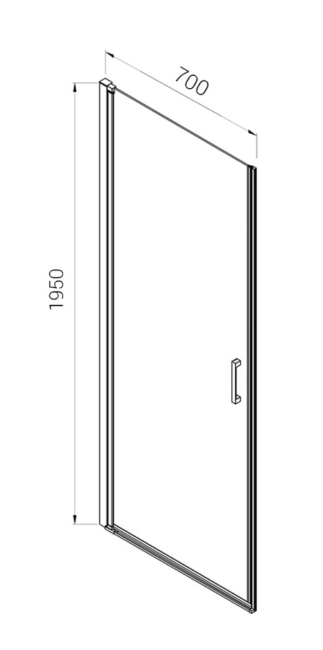 Душевая дверь Vincea Alpha VDP-3AL700MT 70x195 хром, текстурная