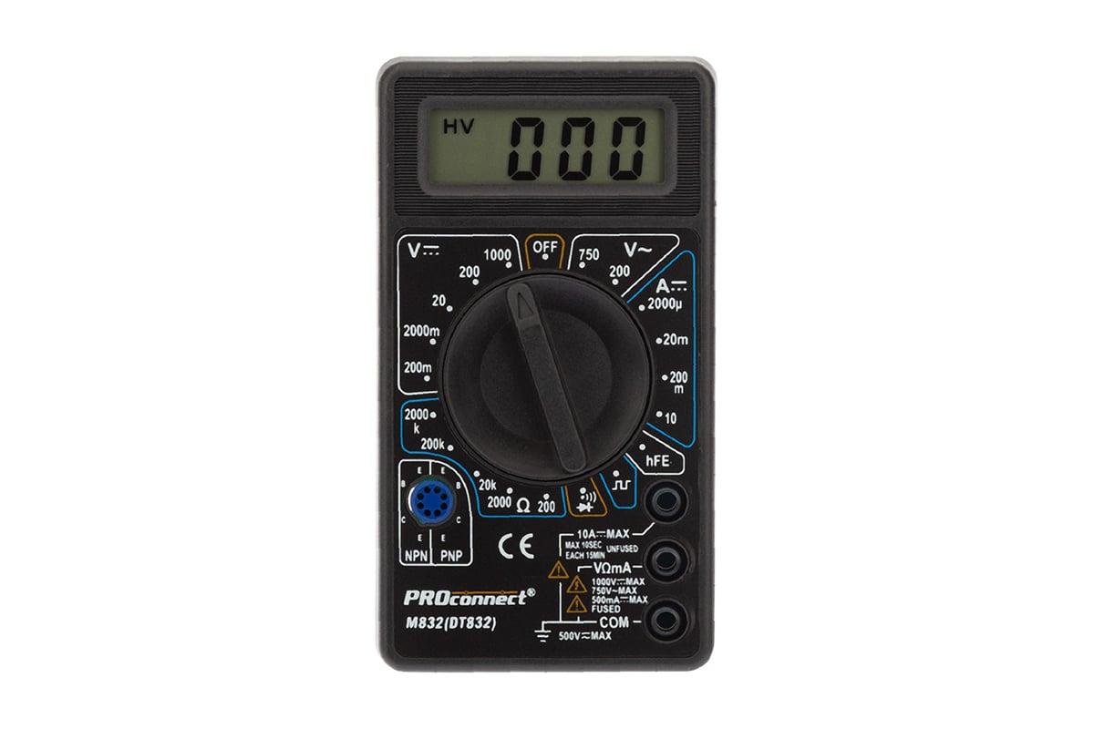 Цифровой мультиметр PROCONNECT M832 DT832 13-3012