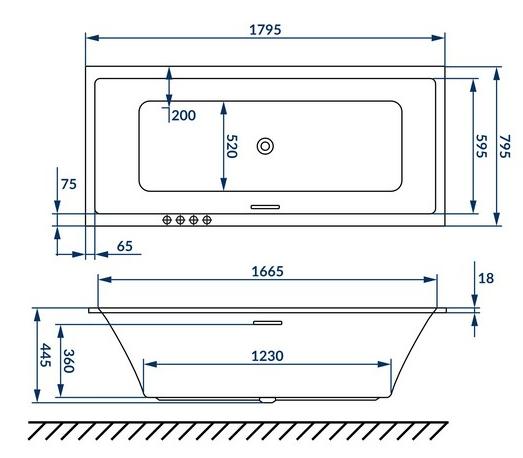 Акриловая ванна Excellent Heaven Slim WAEX.HEV18WHS 180x80