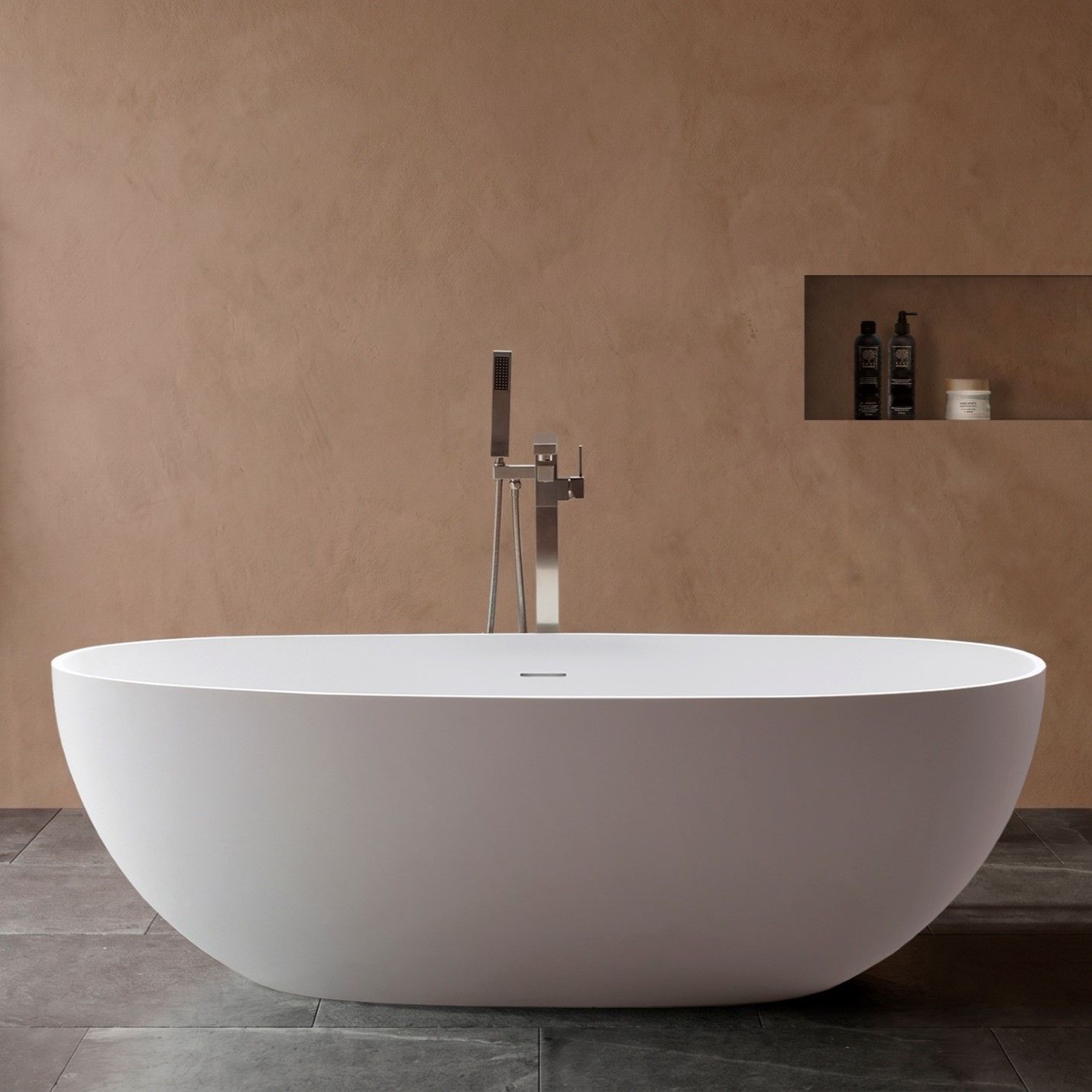 Ванна из искусственного камня Vincea Солид Серфейс (Solid Surface) VBT-4S06-1800MW белый матовый 180x80 см