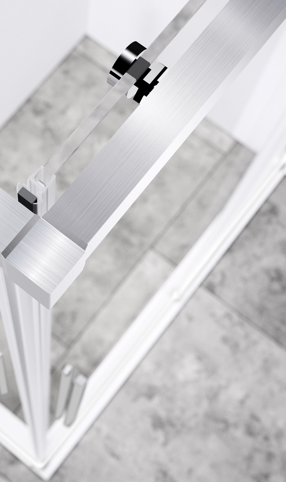 Душевой уголок Vincea Slim-N VSS-4SN9010CLBN 100x90 брашированный никель, прозрачное