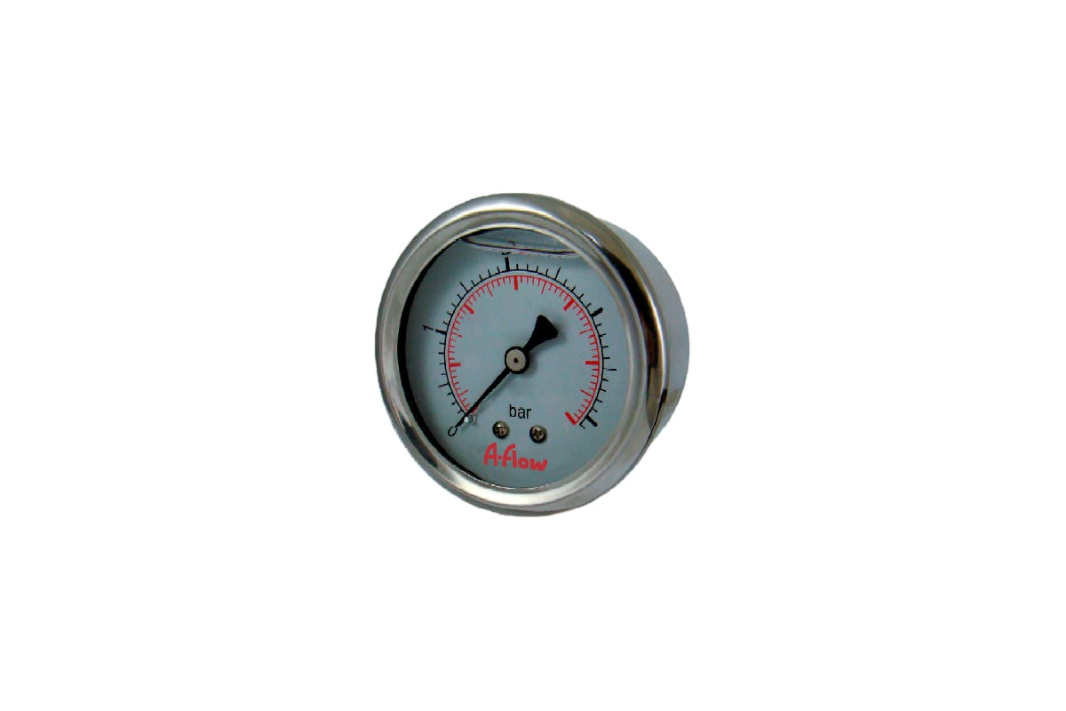 Манометр от 0 до 100 бар из нержавеющей стали, D40 мм, NPT 1/8", штуцер сзади по центру A-Flow G20-S-2N-40B-100bar