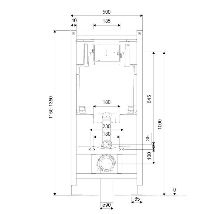 Инсталляция для унитаза Excellent Shiro INEX.SH2.1110.500