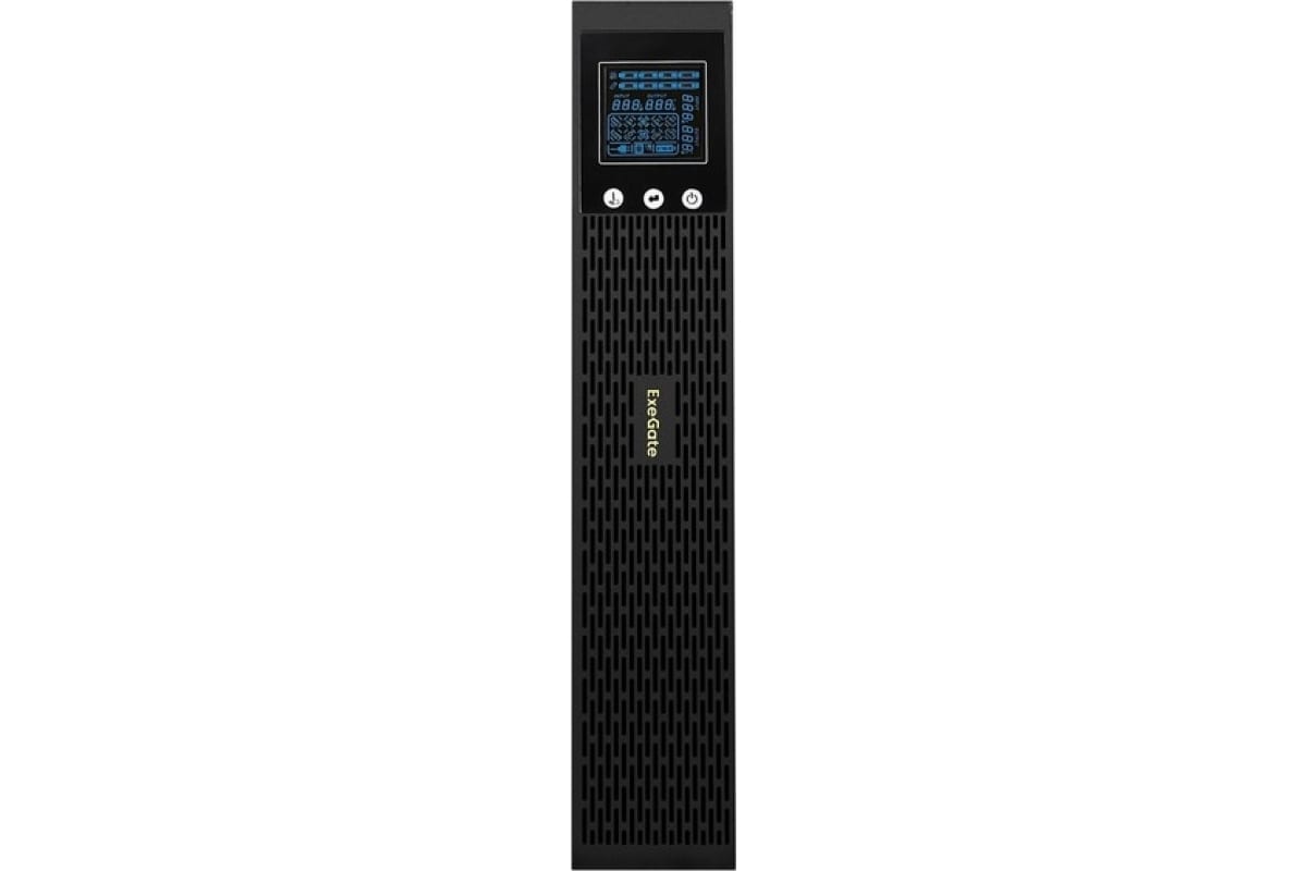Источник бесперебойного питания Exegate Pure Sine Wave SinePower UHB-3000.LCD.AVR.1SH.4C13.RJ.USB.2U 3000VA 2400W, LCD, AVR, 1*Schuko+4*C13, RJ45 11, USB, Rackmount 2U Tower, металлический 293054