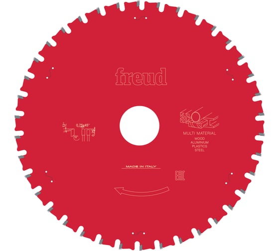 Пила дисковая (LP91M 004) 230х2.4/2х30 мм, Z44, A=0, HLTCG (CH) RIB, HH MULTIMATERIAL Freud FR19M001H