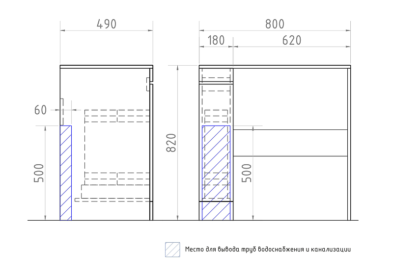 Столешница Vigo Urban 80 см белый, st.URB.80