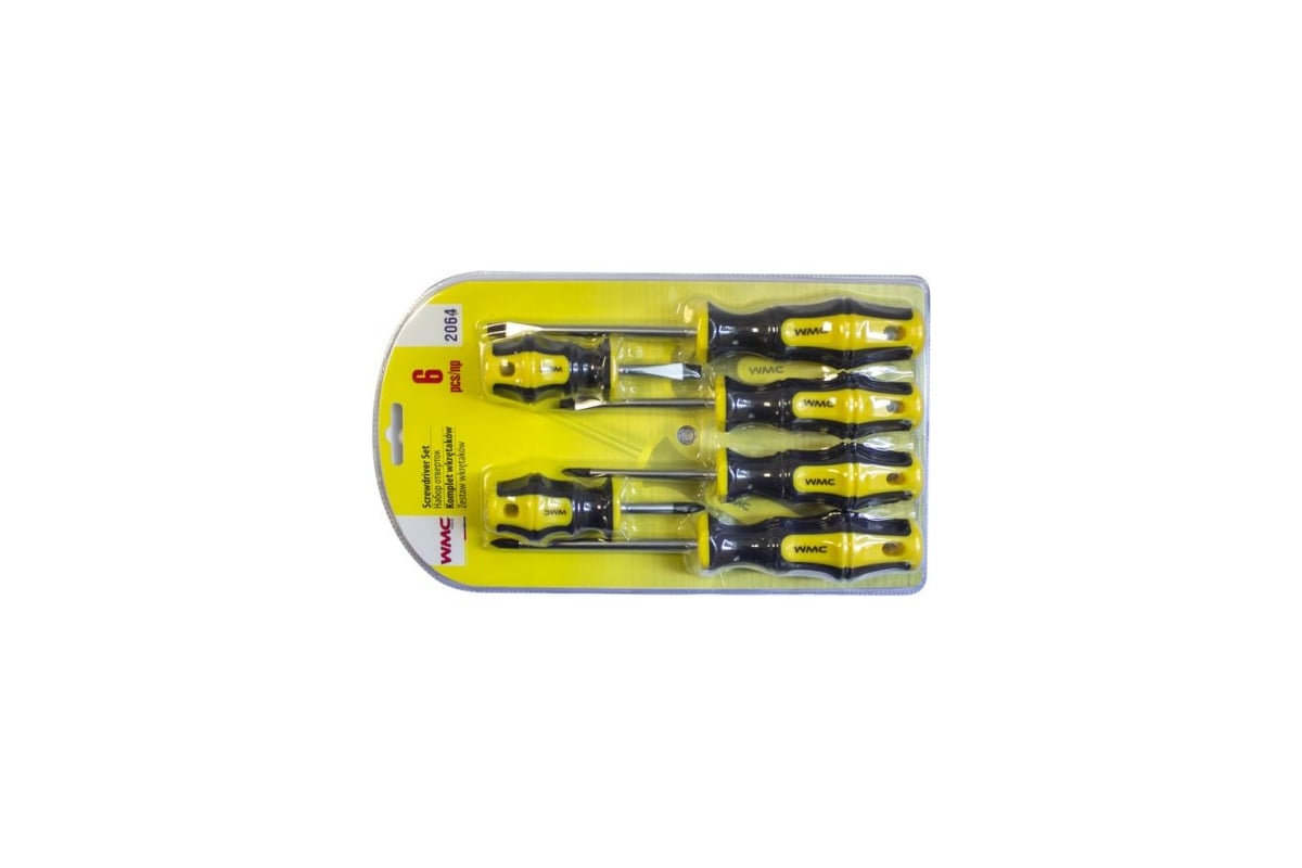 Набор отверток WMC TOOLS 6 пр, в блистере 7004A 2064