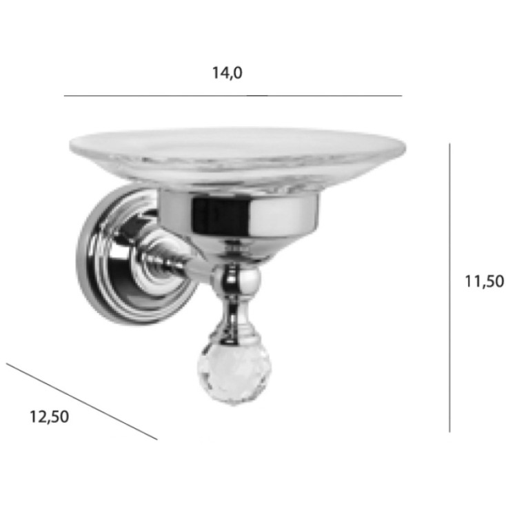 Мыльница подвесная TW Crystal TWCR106oro-new sw золото