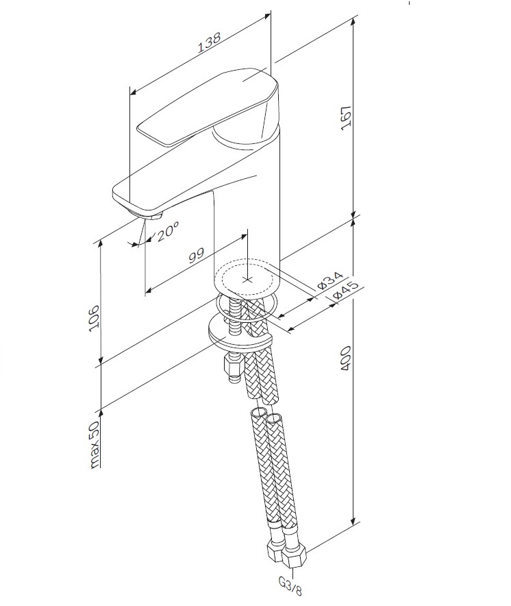 Смеситель для раковины Am.Pm Gem F90A02122 черный матовый