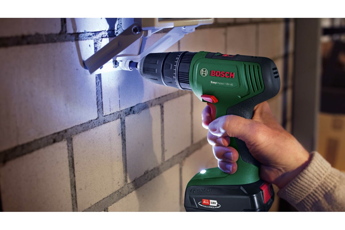 Аккумуляторная ударная дрель-шуруповерт Bosch EasyImpact 18V-40 06039D8101
