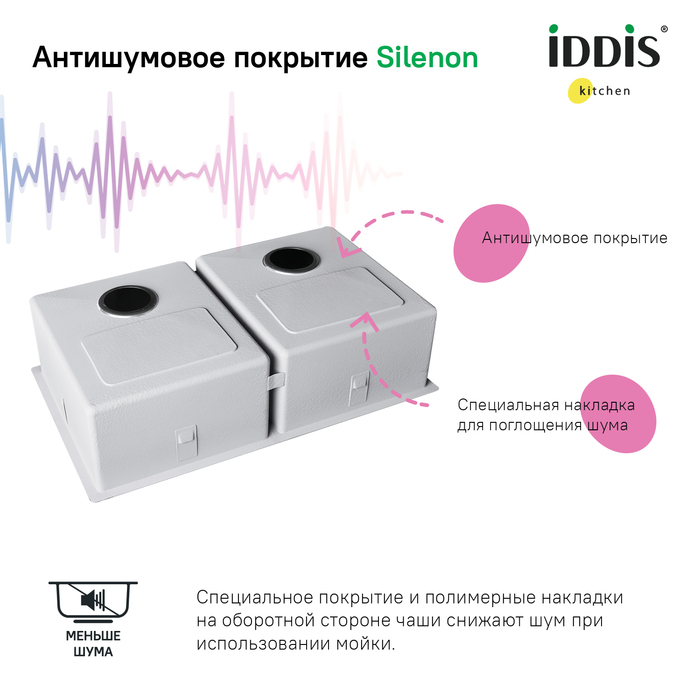 Кухонная мойка Iddis Edifice EDI75S2i77 75 см сатин