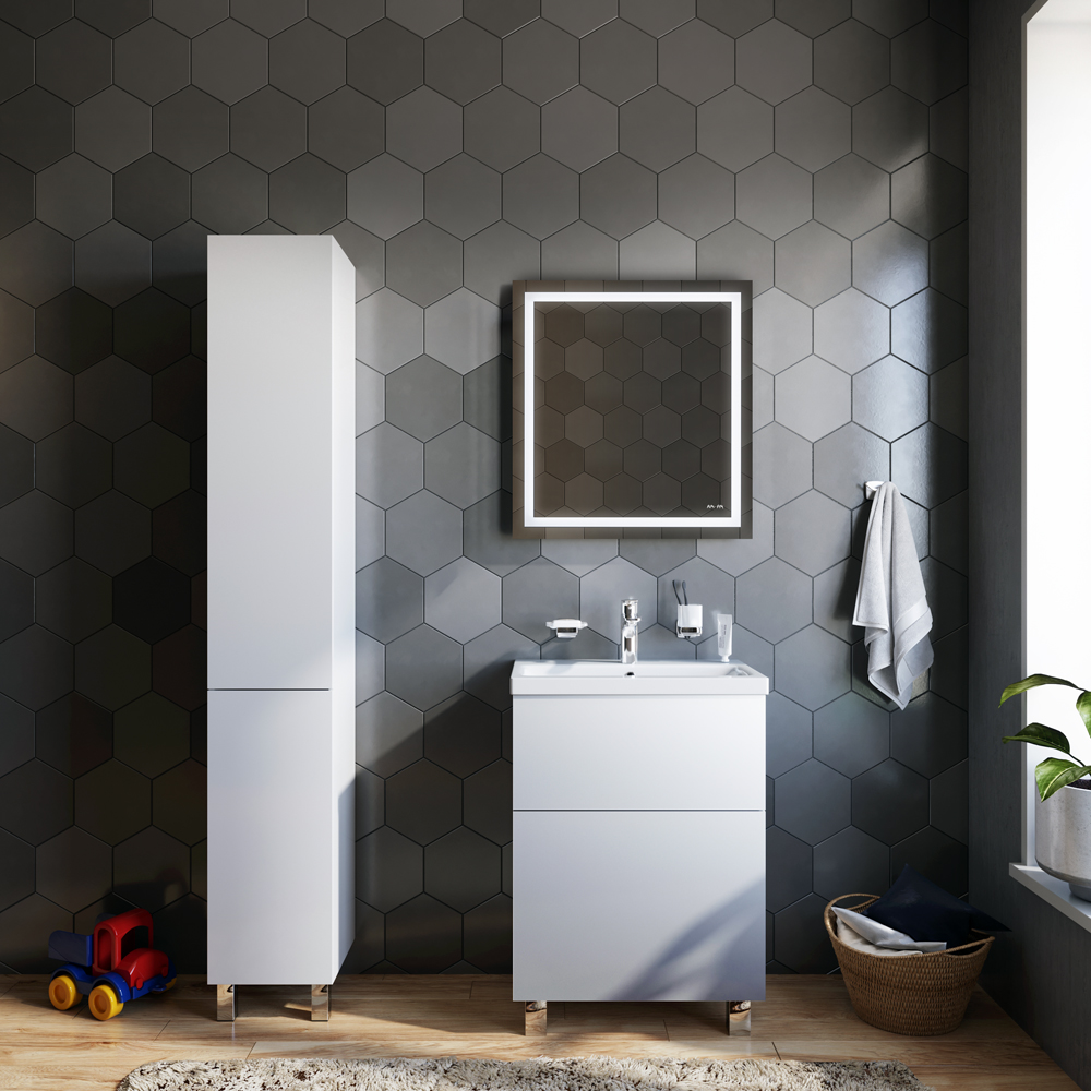 Тумба с раковиной Am.Pm Gem 60 см напольная 2 ящика