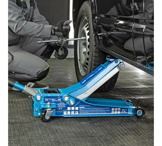 Гидравлический подкатной домкрат Stels LOW PROFILE QUICK LIFT быстр.подъем, 3 т, 75-515 мм, проф. 51136