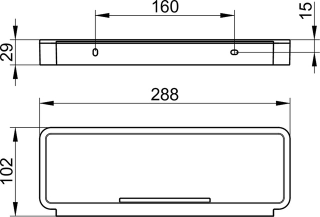 Полка Keuco Plan 14958010038 хром/светло-серый