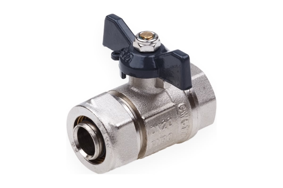 Шаровой кран для МП труб Aqualink вн 1/2x16 B бабочка 874