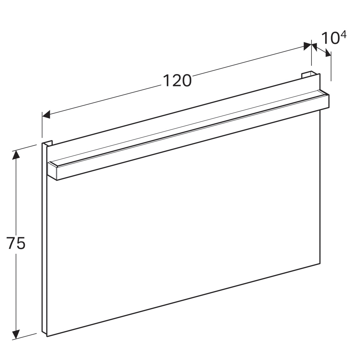 Зеркало Geberit iCon 120 см с подсветкой