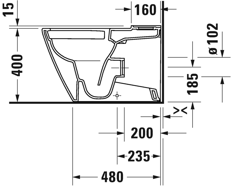 Чаша для унитаза Duravit D-Neo 200209 безободковая