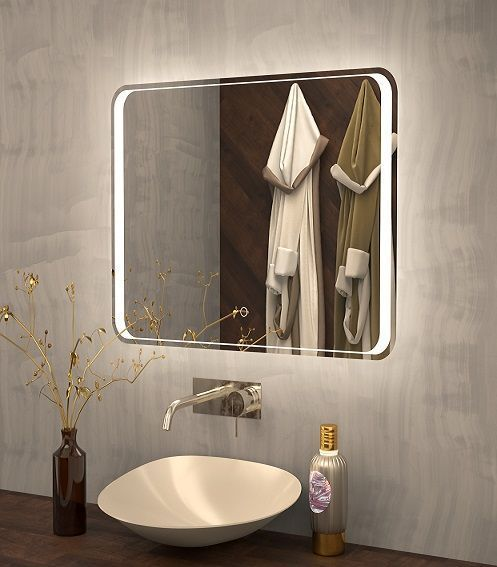 Зеркало Art&Max Elegant 90x80 см, с подсветкой