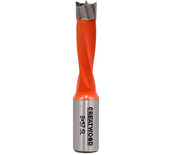 Сверло глухое HW 8x57.5 мм, S10x20 мм, LH Greatwood TL00000216