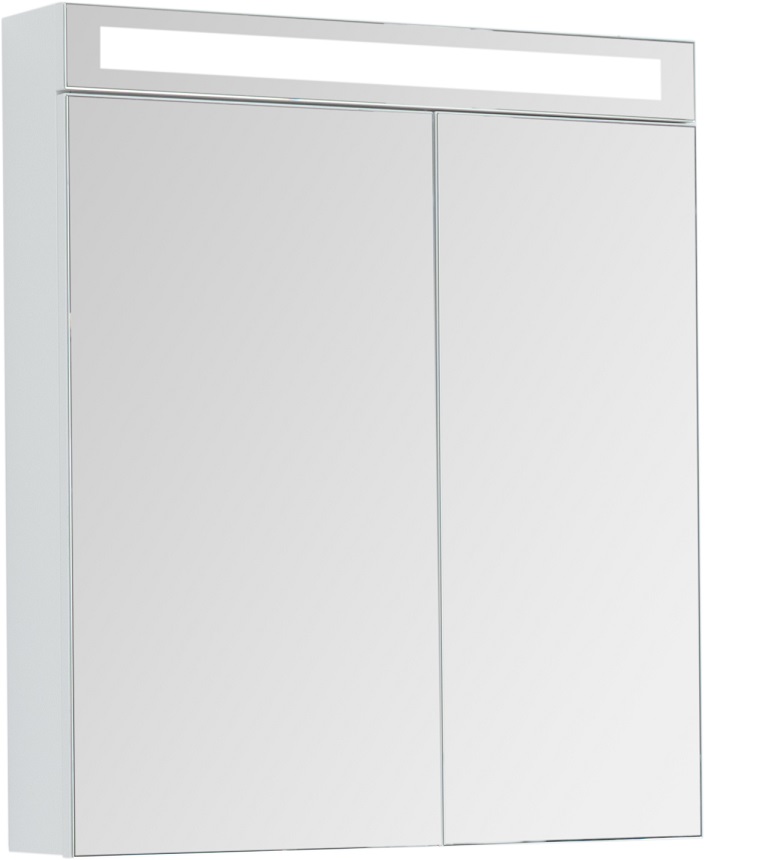 Зеркальный шкаф Dreja Max 70 см белый глянец