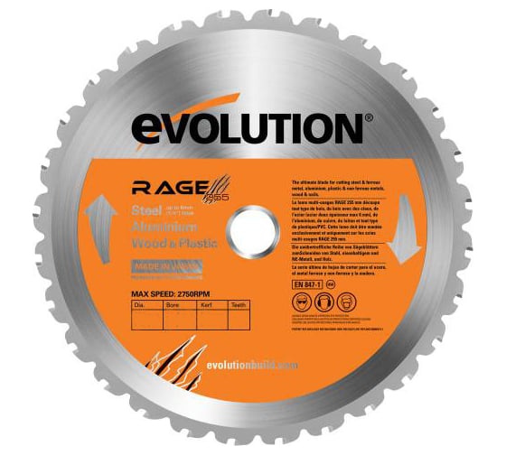 Диск RAGE (355х25.4х2,2 мм; 36 зубьев) универсальный Evolution RAGEBLADE355MULTI