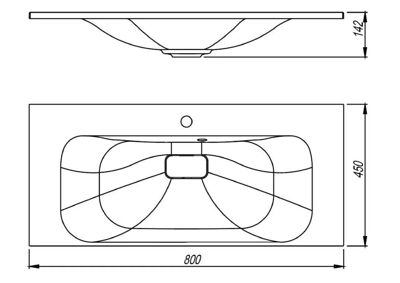 Тумба с раковиной Style Line Остин 80 см