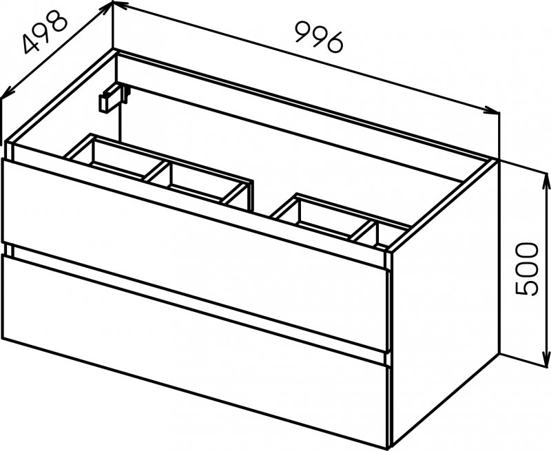 Мебель для ванной Cezares Molveno 100 см Legno Grigio