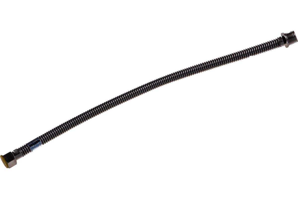 Подводка для газа СТМ ГАЗ сильфонная, 1/2", гайка-штуцер, 50 см CGHM1205