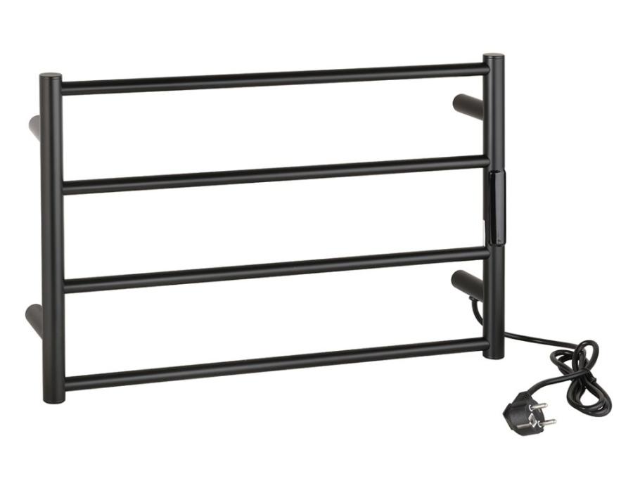 Полотенцесушитель электрический Bemeta 704151080 63W 560x370, черный матовый