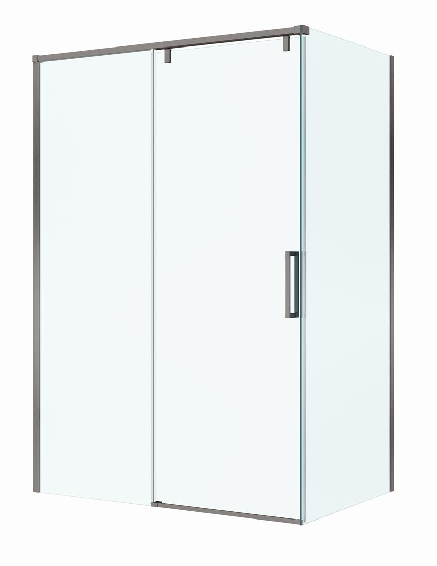 Душевой уголок BelBagno SOFT_CLOSE-1-AH-1-130/80-C-GM 130x80 прозрачный, оружейная сталь Душевой уголок BelBagno SOFT_CLOSE-1-AH-1-130/80-C-GM 130x80 прозрачный, оружейная сталь