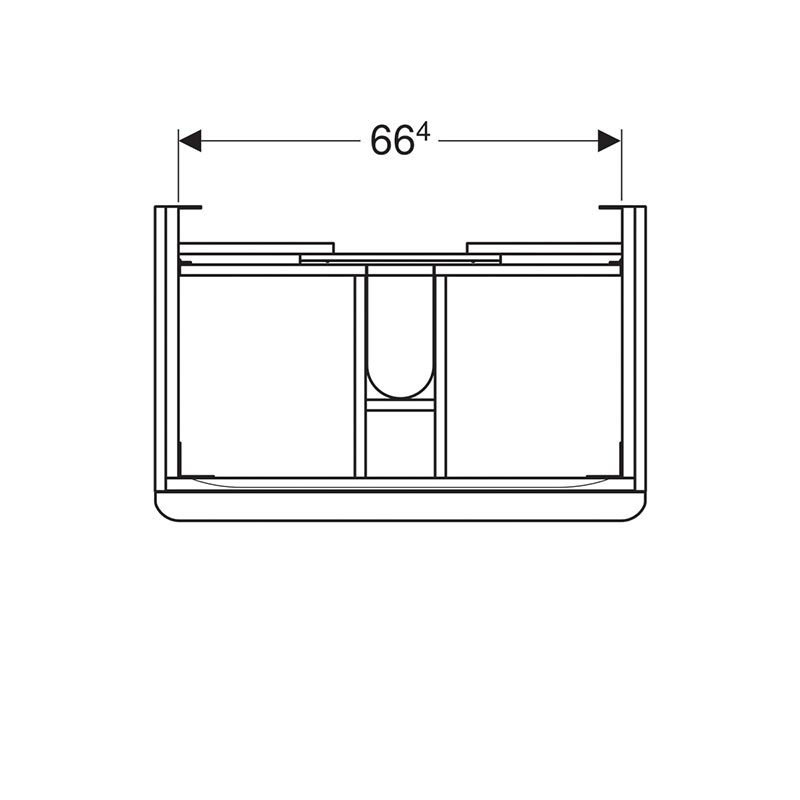 Мебель для ванной Geberit Smyle Square 75 см, 3 в 1, орех пекан