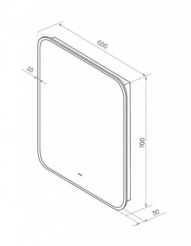 Зеркало Континент Torry LED 60x70 см с подсветкой ЗЛП1534