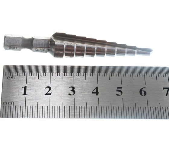 Сверло ступенчатое по металлу (9 ступеней; 4-12 мм; HSS) Makita D-40082