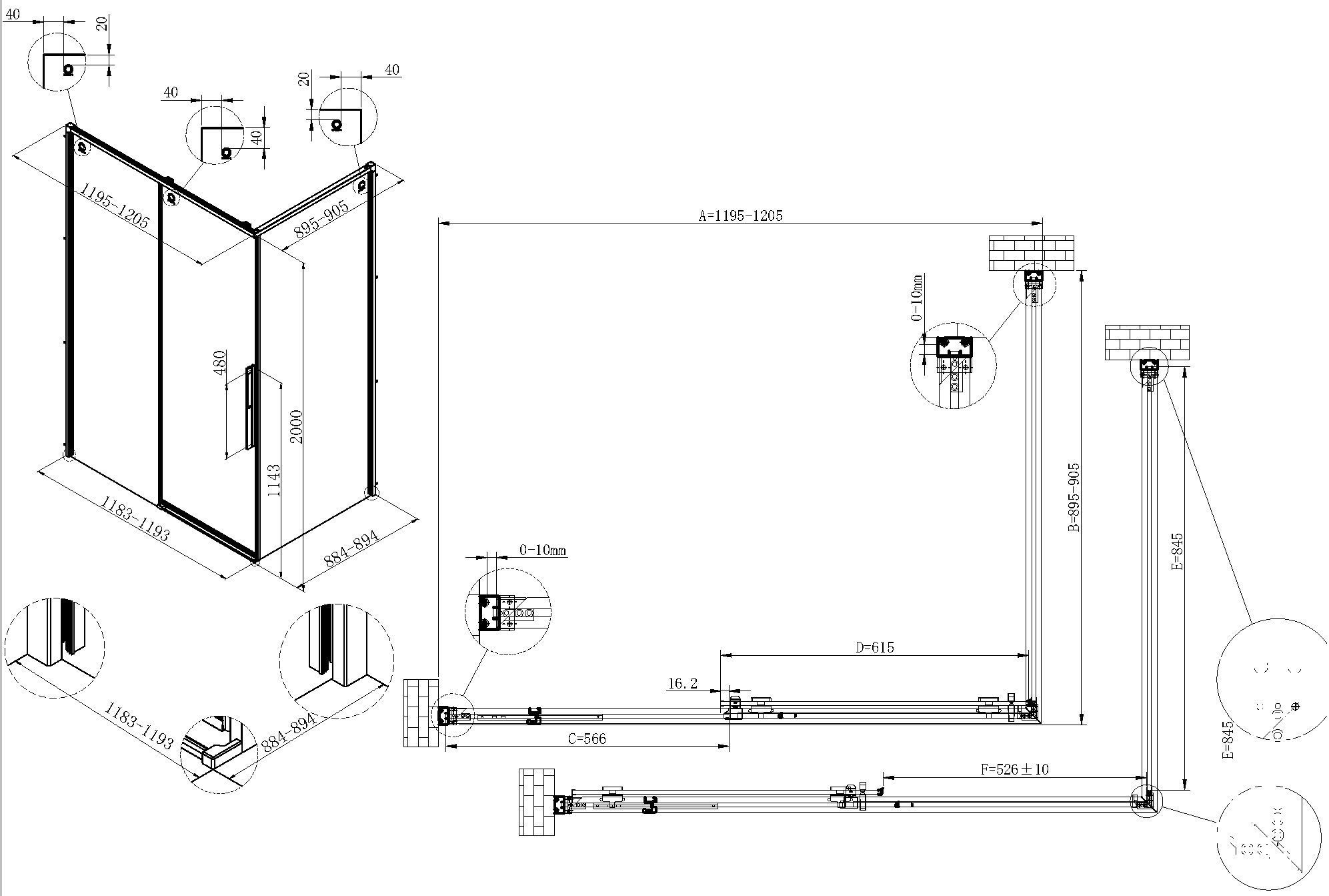 Душевой уголок Vincea Ultima VSR-7UL9012CL 120x90 хром, прозрачное