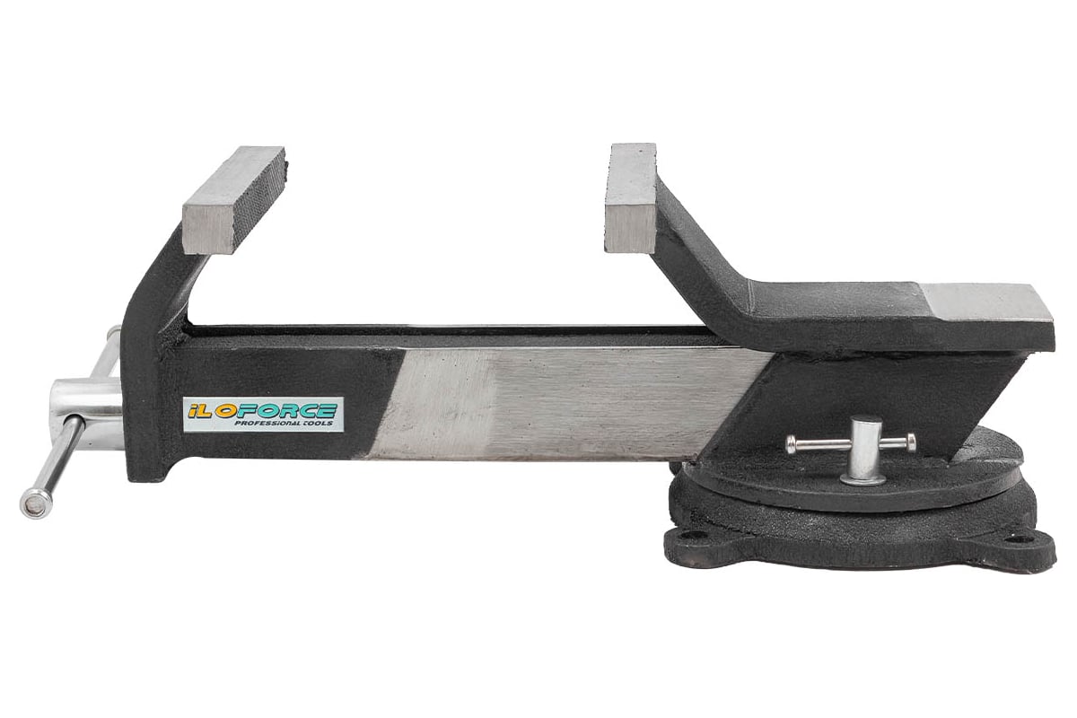 Тиски стальные поворотные iLOFORCE с наковальней 8" (200мм) IF-6540808(60995)