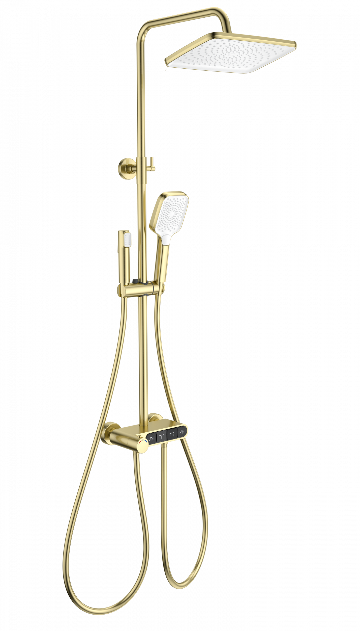 Душевая стойка Wonzon&Woghand Muse Corno WW-B3112-BG термостат, брашированное золото