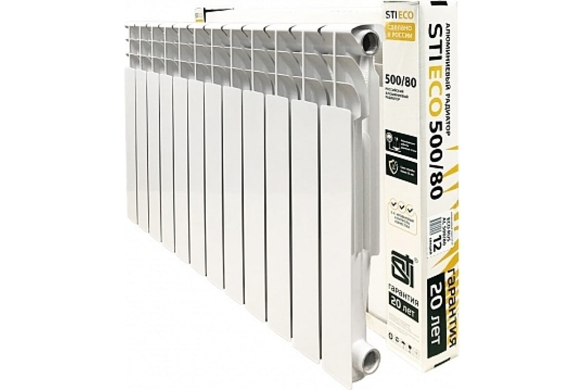 Радиатор STI AL ECO RUS 500/80 12 секций ТТ000015886