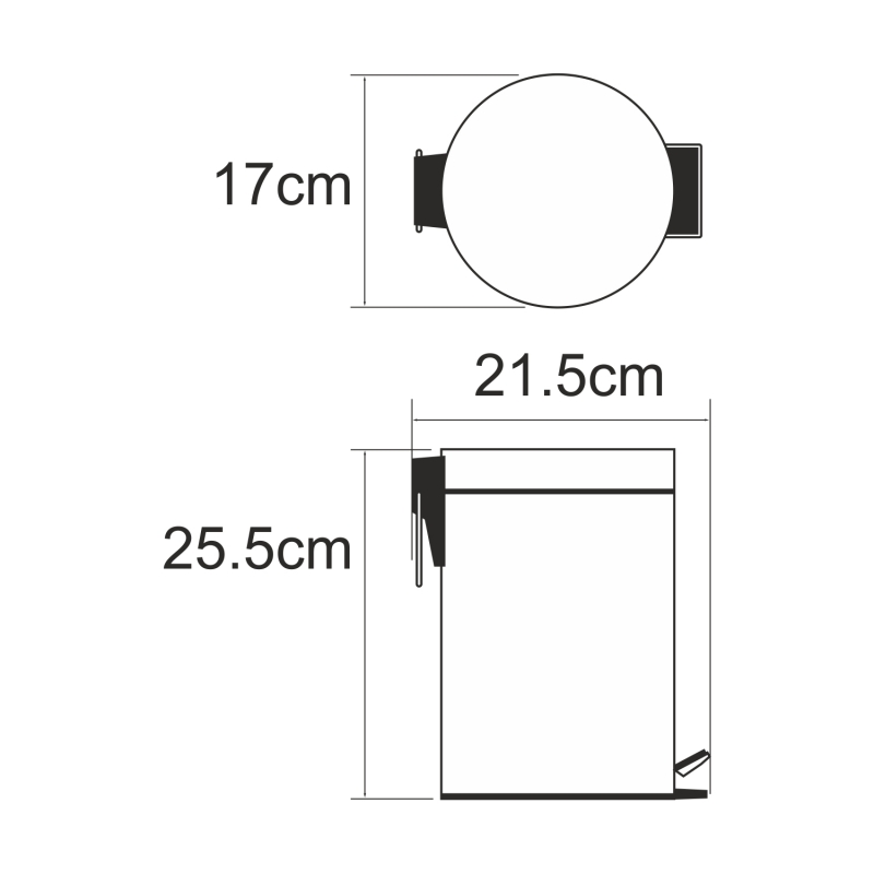 Ведро WasserKRAFT K-633WHITE 3л матовый белый