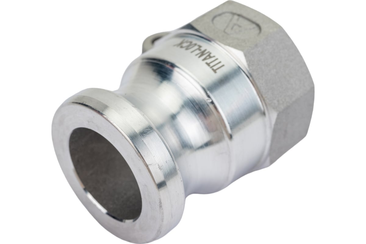 Алюминиевый камлок TITAN LOCK типа А серия EcoLine, ниппель внутр. резьба BSP 1" TL100AAL-EL