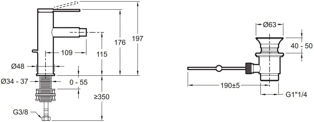 Смеситель для биде Jacob Delafon Grands Boulevards E77982-4A-CP