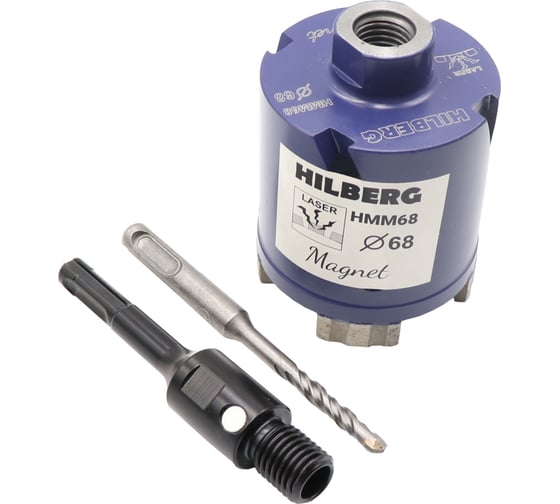 Коронка алмазная по бетону Laser Magnet 68 мм Hilberg HMM68