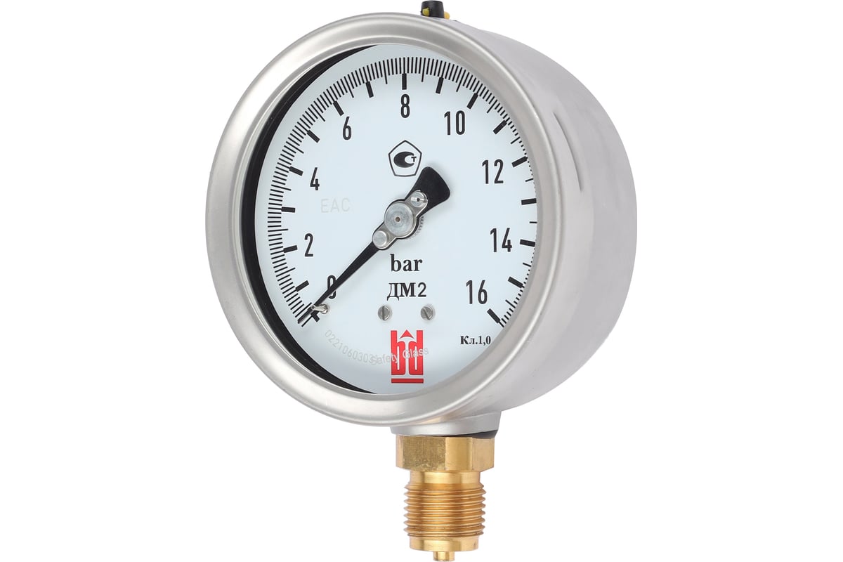 Манометр ДМ 2 100 Р (0-16) бар, кл.1.0, G1/2" BD 1152100010
