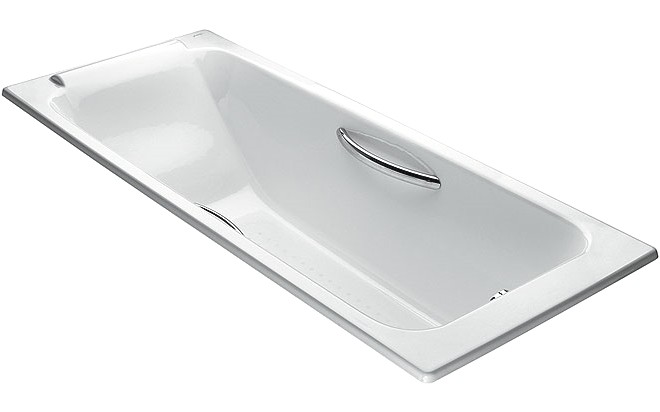 Чугунная ванна Jacob Delafon Parallel 150x70, с отверстиями для ручек