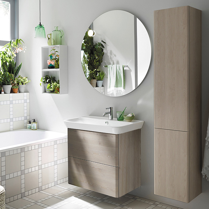 Тумба с раковиной Burgbad Iveo 80 см