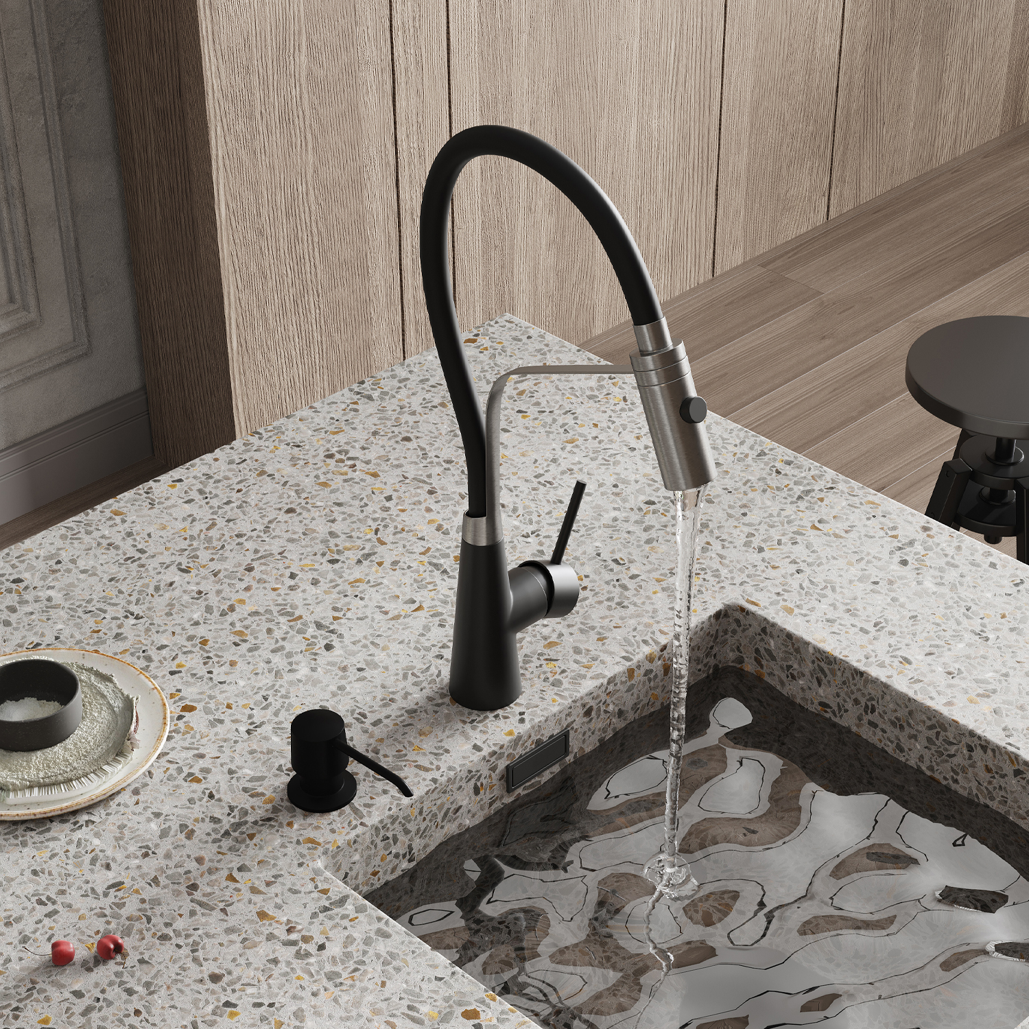 Смеситель для кухни WasserKRAFT A8417 с гибким изливом