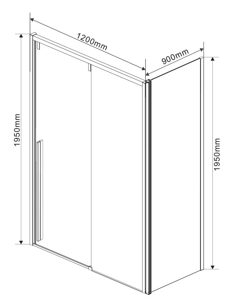 Душевой уголок Vincea Lugano VSR-1L9012CGB-1 120x90 черный, тонированный