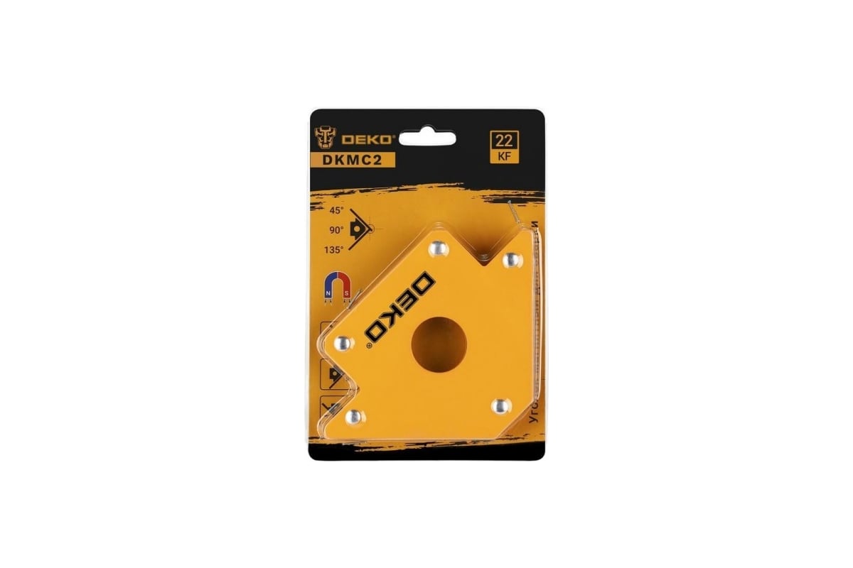 Уголок магнитный для сварки DKMC2 (45/90/135 градусов; 22 кг) Deko 065-0641