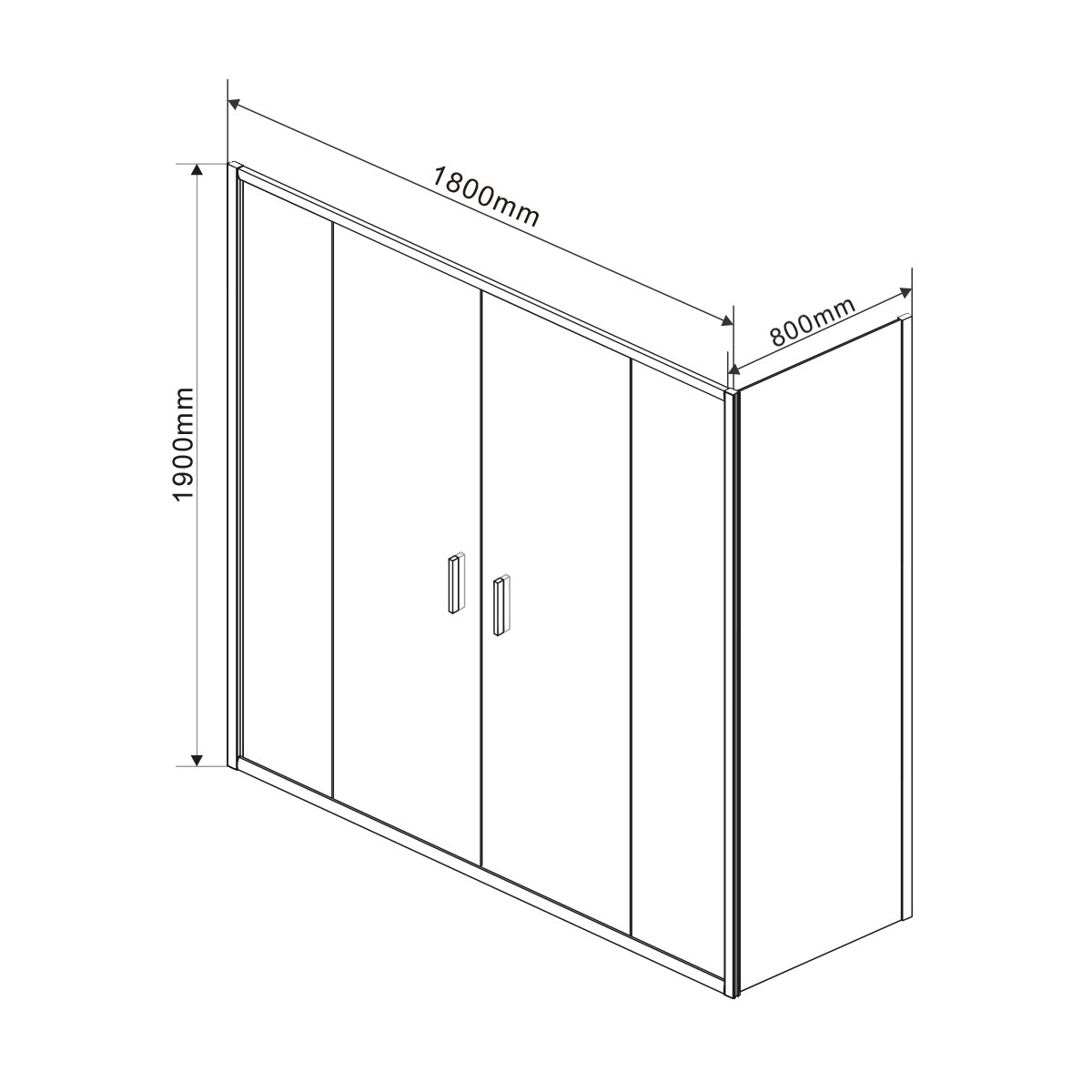 Душевой уголок Vincea Garda VSR-1G28018CL 180x80 хром, прозрачный