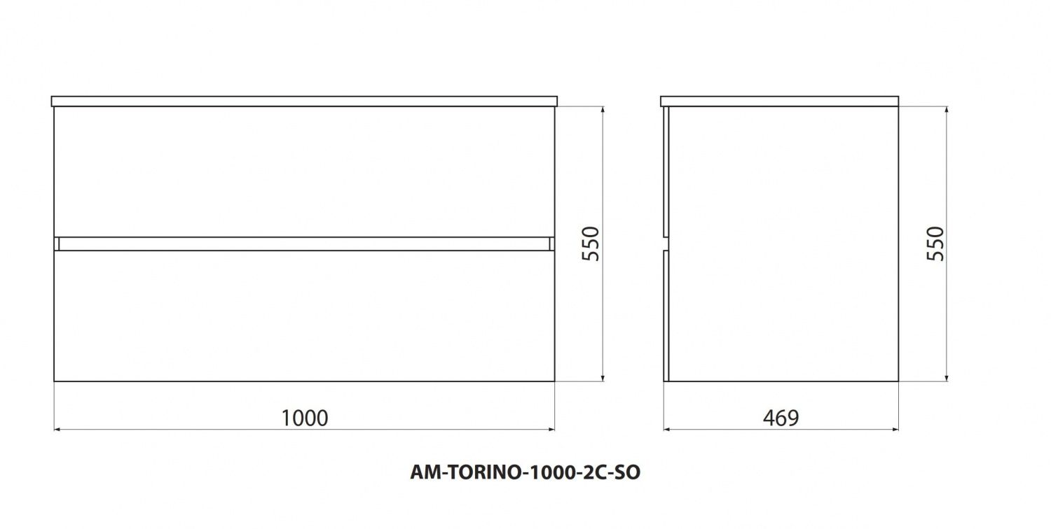 Тумба с раковиной Art&Max Torino 100 см