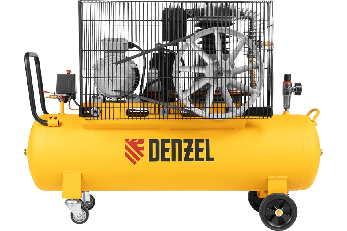 Воздушный компрессор Denzel BCI4000-T/100 ременной привод, 4,0 кВт, 100 литров, 690 л/мин 58123